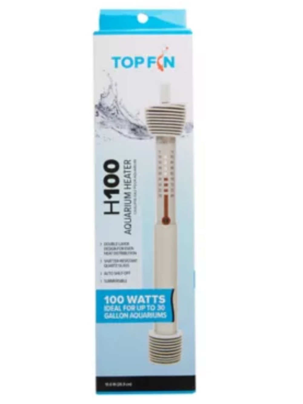 Top Fin® Submersible Aquarium Heater H100